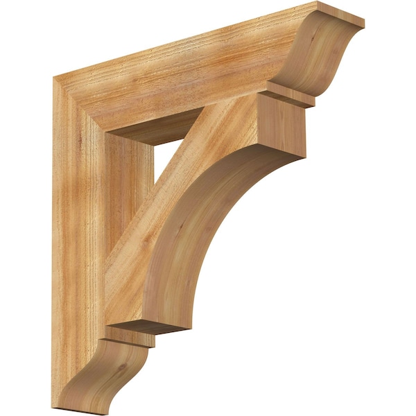Ekena Millwork Westlake Traditional Rough Sawn Bracket, Western Red Cedar, 6"W x 28"D x 28"H BKT06X28X28WTL01RWR - main